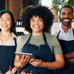 Group of hospitality workers